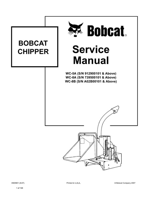 Bobcat Chipper Service Repair Manual