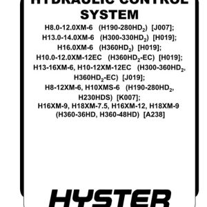 Hyster K007 Workshop Manual