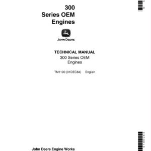 John Deere 300 Series OEM Engines Technical Manual