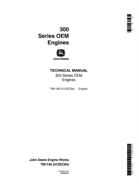 John Deere 300 Series OEM Engines Technical Manual