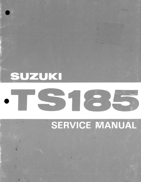 1980 Suzuki TS185, TS185A Service Repair Manual