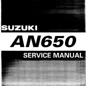 2003 Suzuki An650 Service Repair Manual