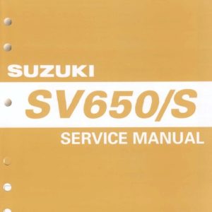 2003 Suzuki SV650 ,SV650S Service Manual