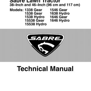 John Deere 38-Inch, 46-Inch (96cm & 117cm) Sabre Lawn Tractor Technical Manual