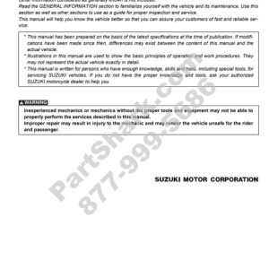 2008-2009 Suzuki LT-A400/F, LT-F400/F King Quad ATV Service Manual