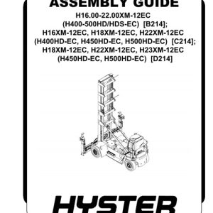 Hyster D214 (H450HD-EC, H500HD-EC) Internal Combustion Engine Trucks Service Manual