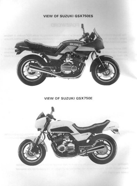 1984-1987 Suzuki GSX750E ,GSX750ES Service Manual