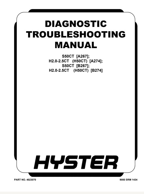 Hyster B267 (S50CT) Forklift Service Repair Manual