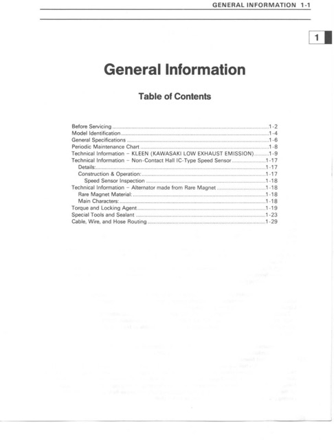 1998-1999 Kawasaki ZX9R (ZX900C1, ZX900D1) Ninja Service Manual