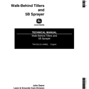 John Deere Walk-Behind Tillers and 5B Sprayer Technical Manual