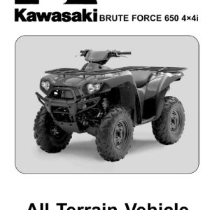 2006-2012 Kawasaki Brute Force 650 4x4i Atv Service Manual