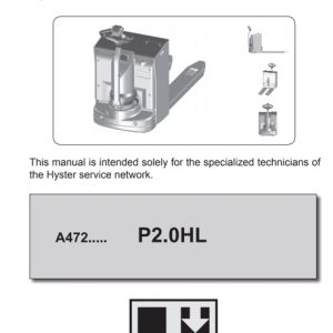 Hyster A472 (P2.0HL) Forklift Service Repair Manual