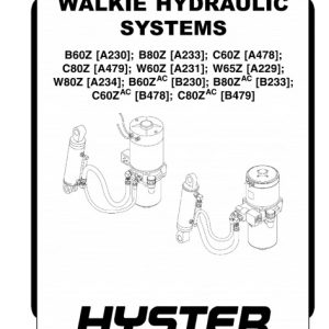 Hyster A477 (T7Z) Forklift Service Repair Manual