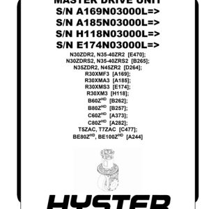Hyster C477 (T5ZAC, T7ZAC) Forklift Service Manual