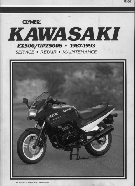 1987-1993 Kawasaki EX500, GPZ500S Service Manual