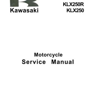 1993-1997 Kawasaki KLX250R KLX250 Service Manual