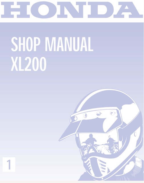 2001 Honda XL200 Service Repair Manual