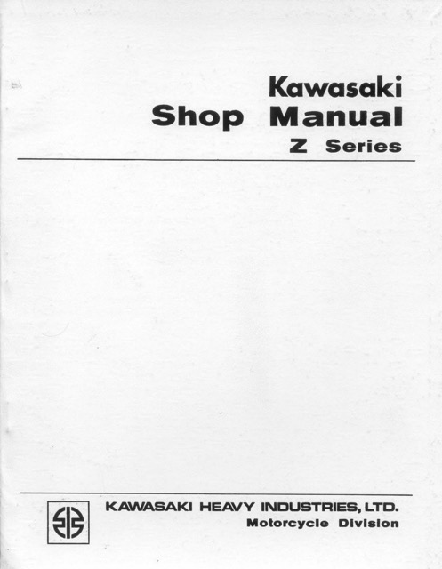 1972 Kawasaki Z1 Service Manual