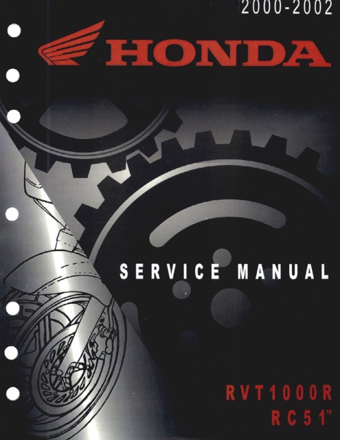 2000-2002 Honda RVT1000R, RC51 Service Manual