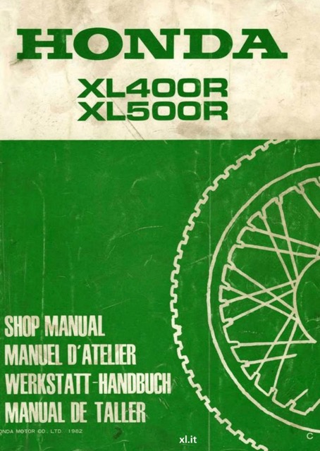 1982 Honda XL400R ,XL500R Service Manual
