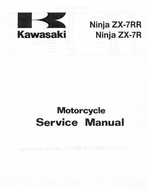 1996-1999 Kawasaki Ninja ZX-7RR, ZX-7R Service Manual