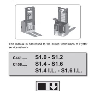 Hyster C441 (S1.0 AC, S1.2 AC) Forklift Service Manual