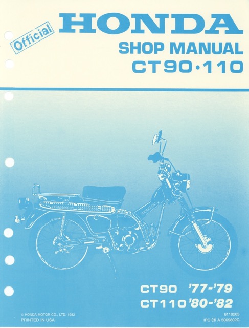 1977-1982 Honda CT90, CT110 Service Manual