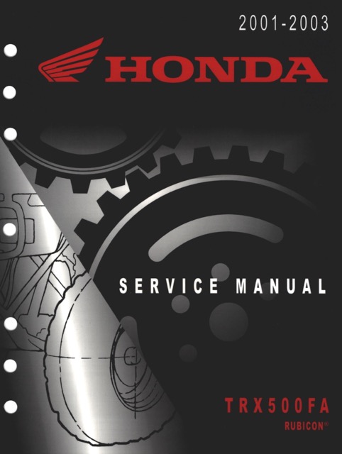 2001-2003 Honda TRX500FA Rubicon ATV Service Manual