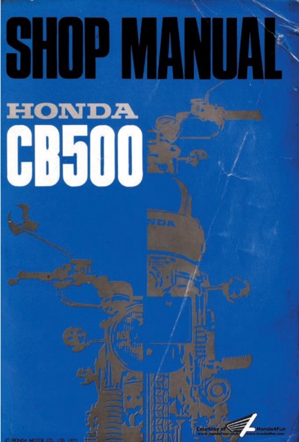 1971 Honda CB500 Four Service Repair Manual