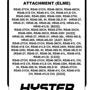 Hyster C222 Internal Combustion Engine Trucks Service Manual