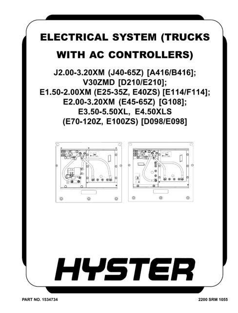 Hyster E114 Forklift Service Repair Manual