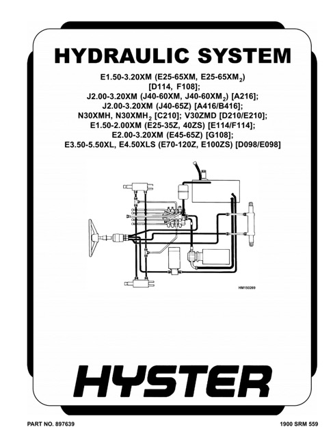 Hyster D210 (V30ZMD) Forklift Service Manual