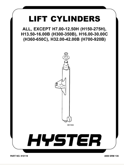Hyster F108 (E40-65XM (Pre-SEM) Forklift Service Manual
