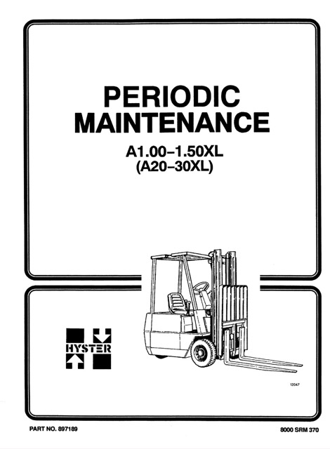 Hyster A203 (A20XL, A25XL, A30XL) Electric Forklift Service Manual