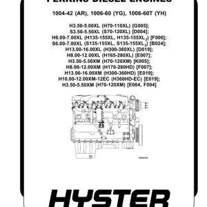 Hyster F006 (H6.00XL H7.00XL) Forklift Service Manual