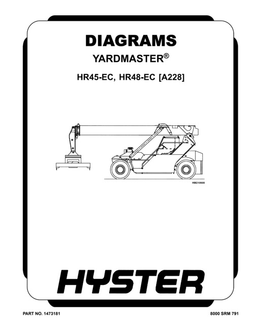 Hyster A228 (HR45-EC, HR48-EC) Forklift Service Manual